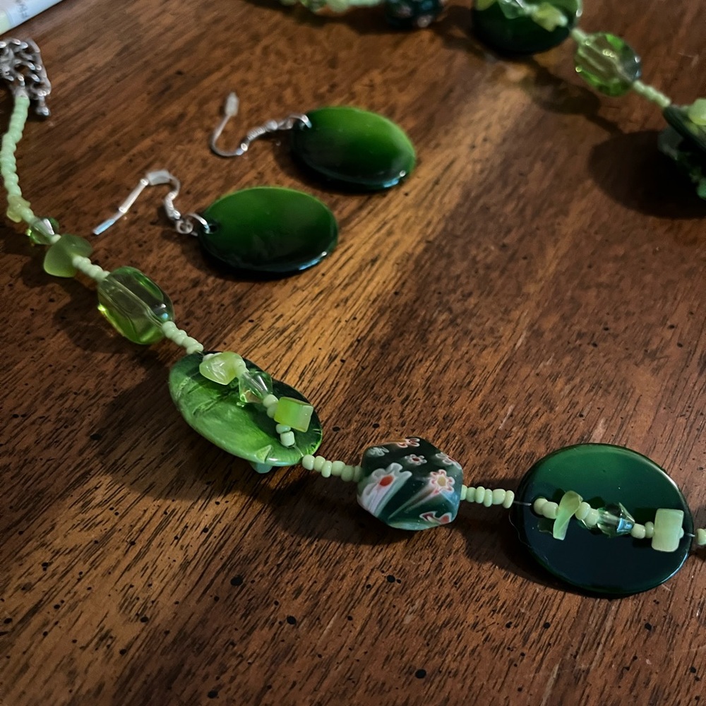 Necklace and earrings